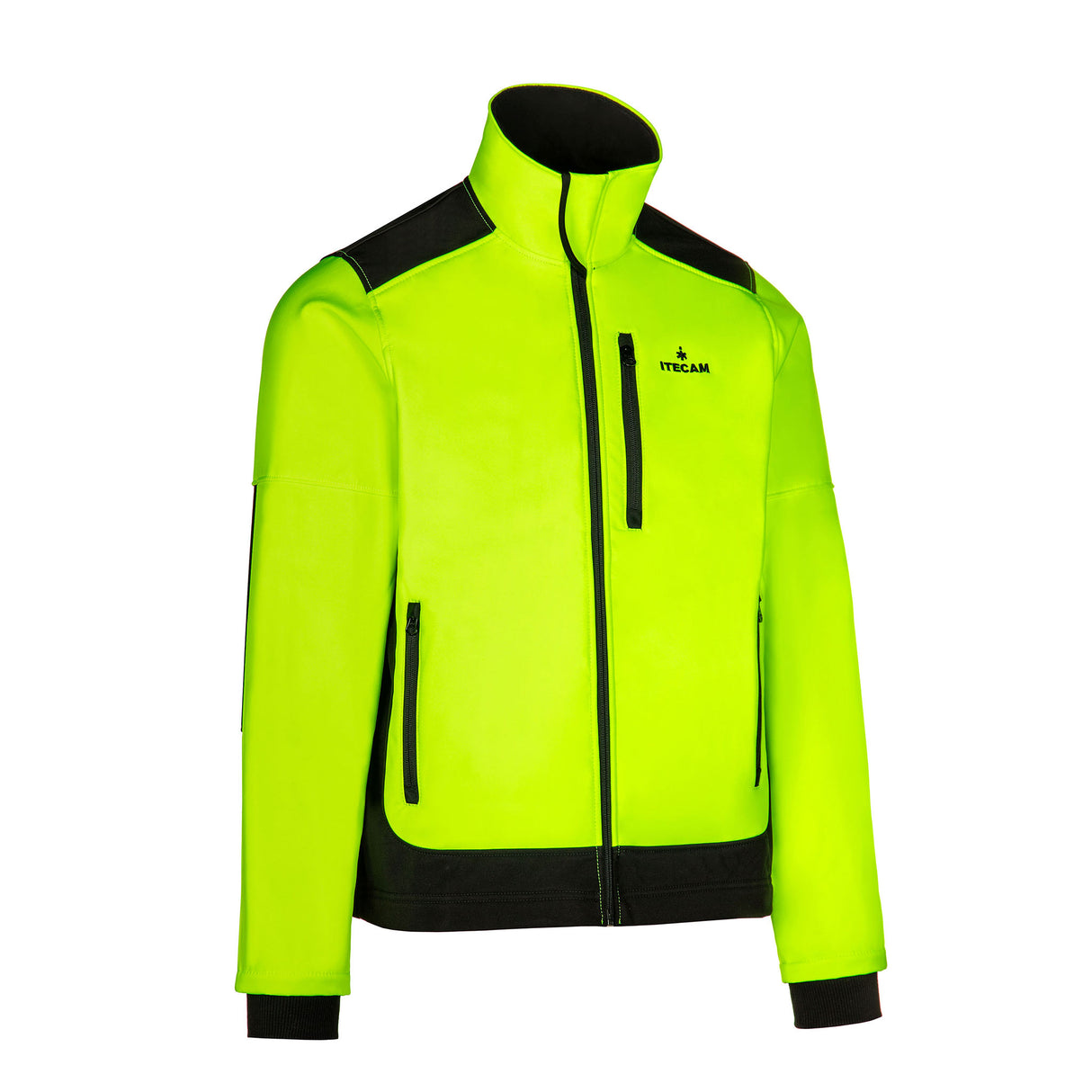 chaqueta softshell amarilla