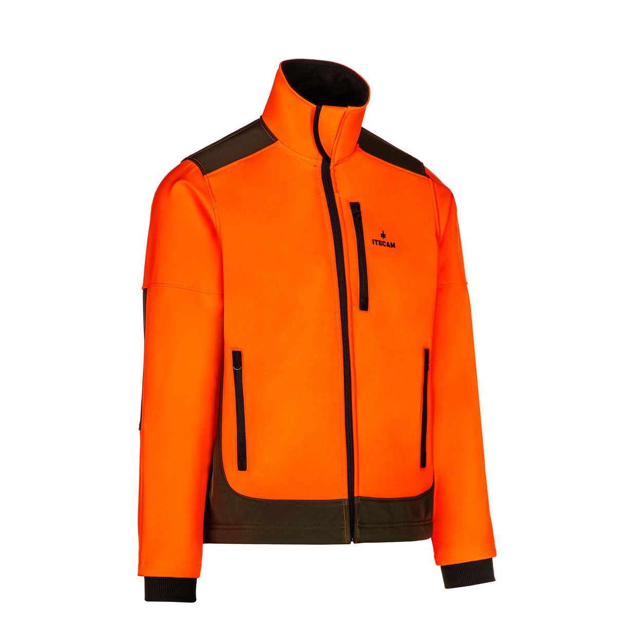 chaqueta softshell naranja para hombre