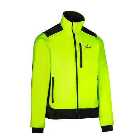 chaqueta softshell amarilla