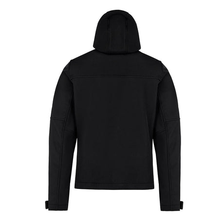 softshell con capucha negro