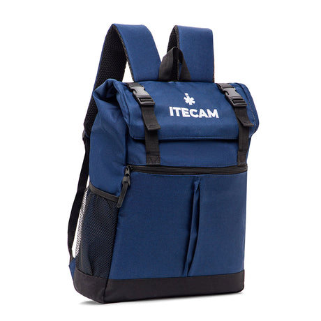 mochila ampliable azul